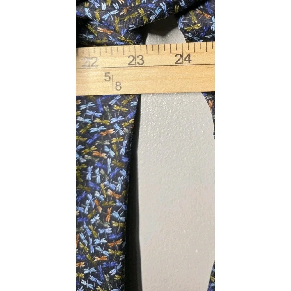 NWT Bugatchi Shirt Mens Lg Ooohcotton Tech Multicolor Dragonfly Fit Button Front